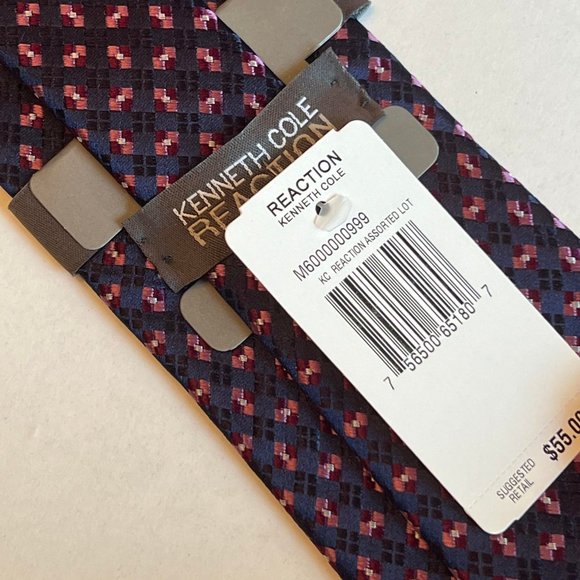 Kenneth Cole Reaction Tie / Necktie - Blue Pink  NWT - Picture 3 of 4